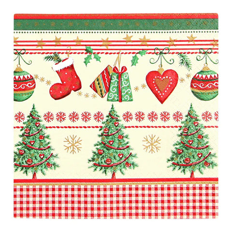 Lunchservietten „Traditional Christmas“, 33x33 cm, 3-lagig, Home Fashion®, 20 Stück - luterne.shop