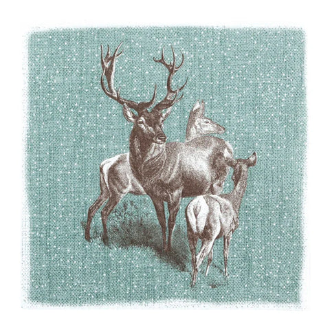 Lunchservietten „Deer Family“, 33x33 cm, 3-lagig, Home Fashion®, 20 Stück - luterne.shop