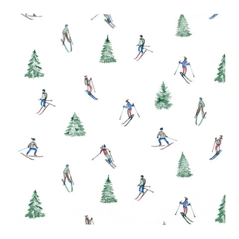 Lunchservietten „Skiing“, 33x33 cm, 3-lagig, Home Fashion®, 20 Stück - luterne.shop