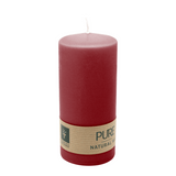 PURE Stumpenkerze Karminrot, 130/60 mm, WENZEL, Brenndauer 40h, plastikfrei, selbstverlöschend