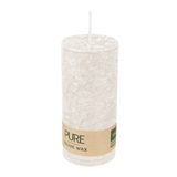PURE OLIVE Stumpenkerze Sahara, 130/60 mm, WENZEL, Brenndauer 40h, plastikfrei, vegan