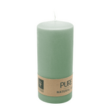 PURE Stumpenkerze Smaragd, 130/60 mm, WENZEL, Brenndauer 40h, plastikfrei, selbstverlöschend