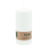PURE Stumpenkerze Natural, 130/60 mm, WENZEL, Brenndauer 40h, plastikfrei, selbstverlöschend