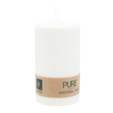 PURE Stumpenkerze Natural, 130/70 mm, WENZEL, Brenndauer 52h, plastikfrei, selbstverlöschend