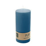 PURE Stumpenkerze Nachtblau, 130/60 mm, WENZEL, Brenndauer 40h, plastikfrei, selbstverlöschend