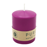 PURE Stumpenkerze Erika, 90/70 mm, WENZEL, Brenndauer 38h, plastikfrei, selbstverlöschend