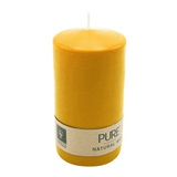 PURE Stumpenkerze Natur, 130/70 mm, WENZEL, Brenndauer 52h, plastikfrei, selbstverlöschend