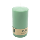 PURE Stumpenkerze Smaragd, 130/70 mm, WENZEL, Brenndauer 52h, plastikfrei, selbstverlöschend
