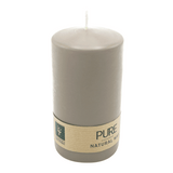PURE Stumpenkerze Sand, 130/70 mm, WENZEL, Brenndauer 52h, plastikfrei, selbstverlöschend