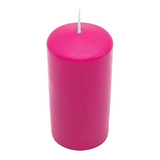 CLASSIC Stumpenkerze Fuchsia, 120/60 mm, WENZEL, Brenndauer 45h, selbstverlöschend