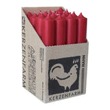 Stabkerzen Dunkelrot, 180/28 mm, KERZENFARM HAHN, 12h, 16 St.