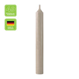 49 Stabkerzen Taupe, 110/13 mm, KERZENFARM HAHN, Brenndauer 2h