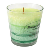 Stearin-Duftkerze im Glas, Sommerfrische, KERZENFARM HAHN, mit reinen ätherischen Ölen, Brenndauer ca. 24h - luterne.shop