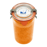 Stearin-Duftkerze im XL-Weckglas®, Orange, KERZENFARM HAHN, mit reinen ätherischen Ölen, Brenndauer ca. 40h - luterne.shop