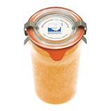 Stearin-Duftkerze im XL-Weckglas®, Vanille, KERZENFARM HAHN, mit reinen ätherischen Ölen, Brenndauer ca. 40h - luterne.shop