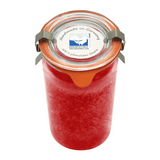 Stearin-Duftkerze im XL-Weckglas®, Granatapfel, KERZENFARM HAHN, mit reinen ätherischen Ölen, Brenndauer ca. 40h - luterne.shop