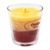 Stearin Duftkerze im Glas Orange, 80/78 mm, KERZENFARM HAHN, Brenndauer 24h