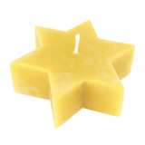 100% Bienenwachs Kerze in Sternform, 30/80 mm, KERZENFARM HAHN, Brenndauer 6,5h - luterne.shop