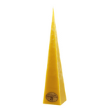 Pyramidenkerze, 100% Bienenwachs, 365/70 mm, KERZENFARM HAHN, Brenndauer 71h - luterne.shop