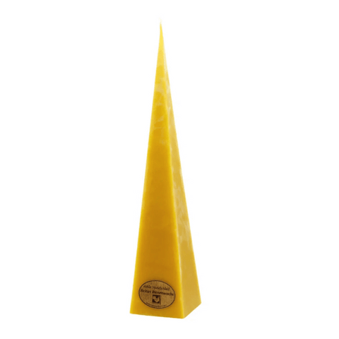Pyramidenkerze, 100% Bienenwachs, 365/70 mm, KERZENFARM HAHN, Brenndauer 71h - luterne.shop