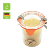 Bienenwachskerze im Weckglas, 100% reines Bienenwachs, KERZENFARM HAHN, 84/70 mm, 160 ml, Brenndauer ca. 20h - luterne.shop