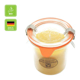 Bienenwachskerze im Weckglas, 100% reines Bienenwachs, KERZENFARM HAHN, 75/70 mm, 140 ml, Brenndauer ca. 17,5h - luterne.shop