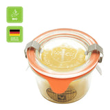 Bienenwachskerze im Weckglas, 100% reines Bienenwachs, KERZENFARM HAHN, 50/70 mm, 80 ml, Brenndauer ca. 6,5h - luterne.shop