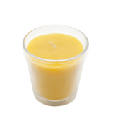 100% Bienenwachskerze im Glas 80/50-78 mm, KERZENFARM HAHN, Brenndauer 13h, 130 ml