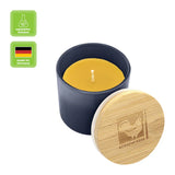Bienenwachskerze im Glas, Dunkelblau, 100% reines Bienenwachs, KERZENFARM HAHN, 70/70 mm, Brenndauer ca. 17h - luterne.shop