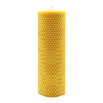 Waben-Stumpenkerze, 100% reines Bienenwachs, KERZENFARM HAHN, 200/58 mm, Brenndauer ca. 40h