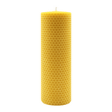 Waben-Stumpenkerze, 100% reines Bienenwachs, KERZENFARM HAHN, 200/58 mm, Brenndauer ca. 40h
