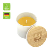 Bienenwachskerze im Glas, Elfenbein, 100% reines Bienenwachs, KERZENFARM HAHN, 70/70 mm, Brenndauer ca. 17h - luterne.shop