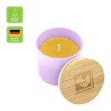 Bienenwachskerze im Glas, Lavendel, 100% reines Bienenwachs, KERZENFARM HAHN, 70/70 mm, Brenndauer ca. 17h - luterne.shop