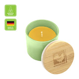Bienenwachskerze im Glas, Salbei, 100% reines Bienenwachs, KERZENFARM HAHN, 70/70 mm, Brenndauer ca. 17h - luterne.shop
