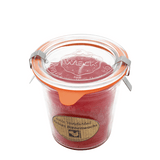 100% Bienenwachskerze im Glas Dunkelrot 93/90 mm, KERZENFARM HAHN, Brenndauer 36h, 290 ml