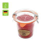 Bienenwachskerze im Weckglas, 100% reines Bienenwachs, Dunkelrot, KERZENFARM HAHN, 93/90 mm, 290 ml, Brenndauer ca. 36h - luterne.shop