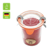 Bienenwachskerze im Weckglas, 100% reines Bienenwachs, Dunkelrot, KERZENFARM HAHN, 84/70 mm, 160 ml, Brenndauer ca. 20h - luterne.shop