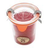 100% Bienenwachskerze im Glas Dunkelrot 84/70 mm, KERZENFARM HAHN, Brenndauer 20h, 160 ml