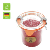 Bienenwachskerze im Weckglas, 100% reines Bienenwachs, Dunkelrot, KERZENFARM HAHN, 75/70 mm, 140 ml, Brenndauer ca. 17,5h - luterne.shop