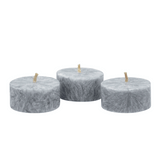 Teelichter Grau, 18/38 mm, 100% pflanzliches Stearin, KERZENFARM HAHN, 4h, 10 St.