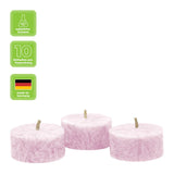 Teelichter aus Stearin, 18/38 mm, Pastellaltrosa, KERZENFARM HAHN, Brenndauer ca. 4h, 10 Stück pro Verpackung - luterne.shop