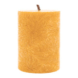 Stumpenkerze aus Stearin, Mandarin, 50/65 mm, 100% pflanzlicher Wachs, KERZENFARM HAHN, Brenndauer ca. 15h - luterne.shop