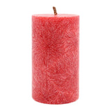 Stumpenkerze aus Stearin, Rot, 50/90 mm, 100% pflanzlicher Wachs, KERZENFARM HAHN, Brenndauer ca. 28h - luterne.shop