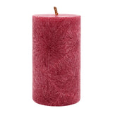 Stumpenkerze aus Stearin, Dunkelrot, 50/90 mm, 100% pflanzlicher Wachs, KERZENFARM HAHN, Brenndauer ca. 28h - luterne.shop