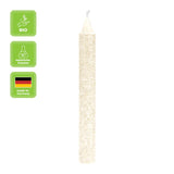 Baumkerzen aus Stearin, 100/13 mm, Elfenbein, KERZENFARM HAHN, Brenndauer ca. 2h, 20 Stück pro Verpackung - luterne.shop