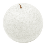 Stearin-Kugelkerze, Weiß, Ø80 mm, 100% pflanzliches Wachs, KERZENFARM HAHN, Brenndauer ca. 25h - luterne.shop