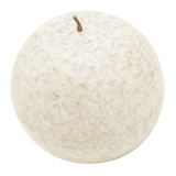 Stearin-Kugelkerze, Elfenbein, Ø80 mm, 100% pflanzliches Wachs, KERZENFARM HAHN, Brenndauer ca. 25h - luterne.shop