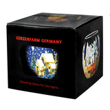 Leuchtglas Snowy Village, H90 x Ø110 mm, KERZENFARM HAHN