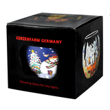 Leuchtglas Snowman, H90 x Ø110 mm, KERZENFARM HAHN