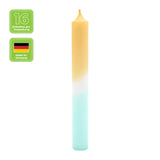 16 DIP DYE Stabkerzen Mandarin-Mint, 180/22 mm, KERZENFARM HAHN, Brenndauer 7h